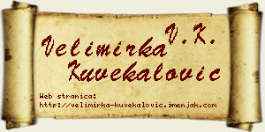 Velimirka Kuvekalović vizit kartica